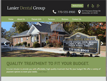 Tablet Screenshot of lanierdental.com